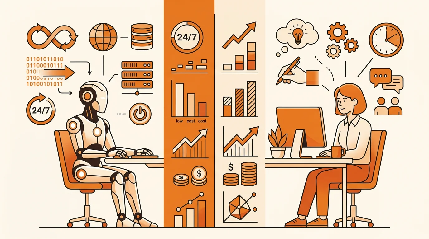 AI vs Human Employees: The Real Cost Comparison